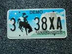 Kentekenplaat licenseplate Wyoming Relief Demo USA, Verzamelen, Ophalen of Verzenden, Gebruikt, Auto's