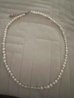 Zoetwater parel ketting schitterd, Sieraden, Tassen en Uiterlijk, Kettingen, Ophalen of Verzenden, Zo goed als nieuw, Wit, Steen of Mineraal
