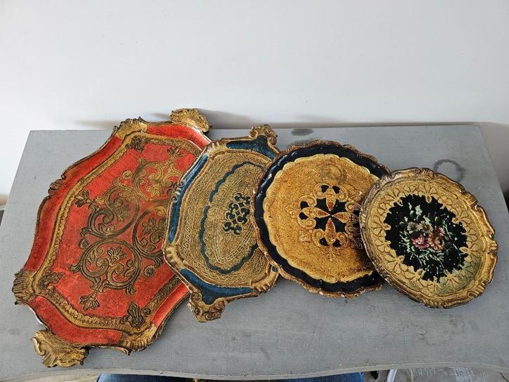 Florentijnse dienbladen, Antiek en Kunst, Curiosa en Brocante, Verzenden
