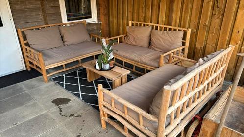 Luxe Teakhouten Loungebanken set voor een Topprijs., Tuin en Terras, Tuinsets en Loungesets, Zo goed als nieuw, Loungeset, Hout