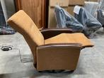 relaxfauteuil  draaifauteuil stof en leer ALS NIEUW, Huis en Inrichting, Fauteuils, Minder dan 75 cm, Ophalen of Verzenden, Zo goed als nieuw