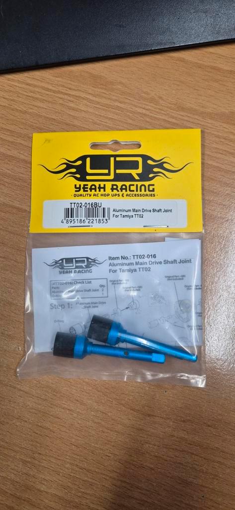 Yeah Racing Aluminium Cardan Aandrijfassen Tamiya TT02, Hobby en Vrije tijd, Modelbouw | Auto's en Voertuigen, Nieuw, Auto, Groter dan 1:32