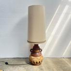 Vintage vloerlamp keramiek Fat Lava - seventies bruin/beige, Ophalen, Gebruikt, 100 tot 150 cm, Midcentury modern