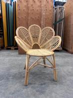 Bruine Riet/Rotan Pauwenstoel, Huis en Inrichting, Stoelen, Ophalen, Gebruikt, Bruin, Riet of Rotan
