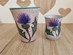 2 Mooie Vintage Distel Vazen van Vallauris Keramiek France, Antiek en Kunst, Verzenden