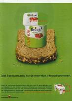 Retro reclame 2003 Becel zuivel yoghurt met aardbeien, Verzamelen, Verzenden, Overige typen