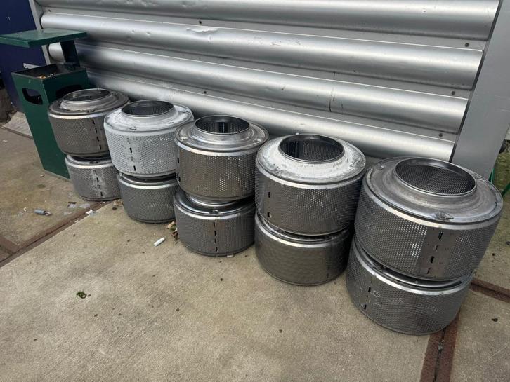 Wasmachine trommels voor in de sloot of hippy BBQ!, Witgoed en Apparatuur, Wasmachines, Gebruikt, 4 tot 6 kg, 85 tot 90 cm, 1200 tot 1600 toeren