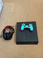 Ps4 met headset en controller, Spelcomputers en Games, Spelcomputers | Sony PlayStation 4, Ophalen, Gebruikt, Met 1 controller