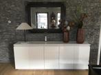 Dressoir, hoogglans wit, Ophalen, Zo goed als nieuw, 25 tot 50 cm, Met deur(en)