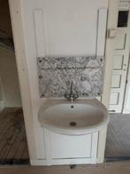 Wastafel met marmeren achterwand, Huis en Inrichting, Minder dan 50 cm, Gebruikt, Ophalen of Verzenden, Minder dan 100 cm