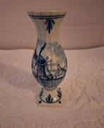 Delfts blauw vaasje – molen decor, Ophalen, Blauw, Aardewerk of Porselein, Zo goed als nieuw