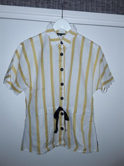Didi Wit/Geel Gestreepte Blouse Maat 34, Kleding | Dames, Blouses en Tunieken, Nieuw, Maat 34 (XS) of kleiner, Geel, Verzenden