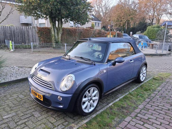 Mini 1.6 16V Cooper S Cabrio 2005 Blauw, Auto's, Mini, Particulier, Benzine, G, Cabriolet, Handgeschakeld, Origineel Nederlands