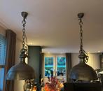 2 industriële metalen hanglampen, Huis en Inrichting, Ophalen, Zo goed als nieuw, Metaal, Minder dan 50 cm