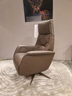 Relaxfauteuil Bloem leder brown, Ophalen, Modern landelijk, Nieuw, 75 tot 100 cm