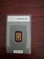 0.999 goudbaar 1 gram Heraeus, Ophalen of Verzenden, Goud