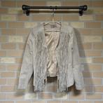 Ibana Jacket Mt 38 Wit Leer Open Franjes Biker Western Style, Kleding | Dames, Jassen | Zomer, Maat 38/40 (M), Beige, I, I