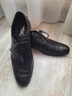 Zwart leren heren veterschoenen, Zwart, Ophalen of Verzenden, Zo goed als nieuw, Veterschoenen