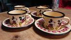 Mickey Mouse Disney Kopjes & Schotels - Set van 4, Verzamelen, Disney, Ophalen of Verzenden, Gebruikt