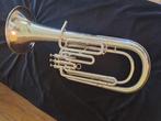 Bariton Manchester Brass verzilverd, Muziek en Instrumenten, Blaasinstrumenten | Tuba's, Ophalen of Verzenden, Gebruikt, Euphonium of Tenortuba