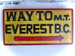 Handgeschilderd houten bord / Mount Everest / Himalaya, Ophalen of Verzenden, Nieuw