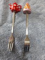 Bestek: 2 vorkjes & 3 lepeltjes, Gebruikt, Ophalen of Verzenden, Rvs of Chroom, Vaatwasserbestendig