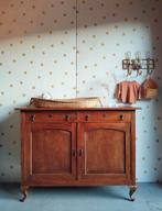 Vintage dressoir Queen Ann / Art Deco / massief eikenhout, 100 tot 150 cm, Eikenhout, Ophalen of Verzenden, Zo goed als nieuw