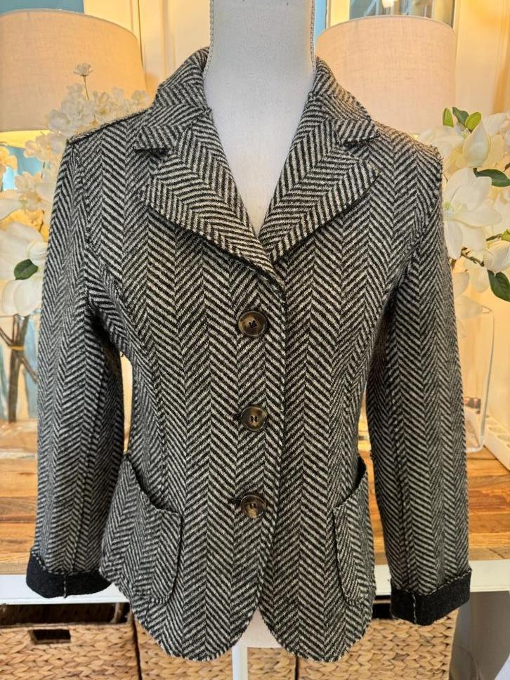 Stijlvolle, Grijze, wollen blazer Max Mara Weekend, 38/M., Kleding | Dames, Jasjes, Kostuums en Pakken, Zo goed als nieuw, Jasje