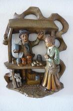 Retro Wandreliëf '' MARKTKOOPMAN '' van A.S.V, Antiek en Kunst, Curiosa en Brocante, Ophalen of Verzenden