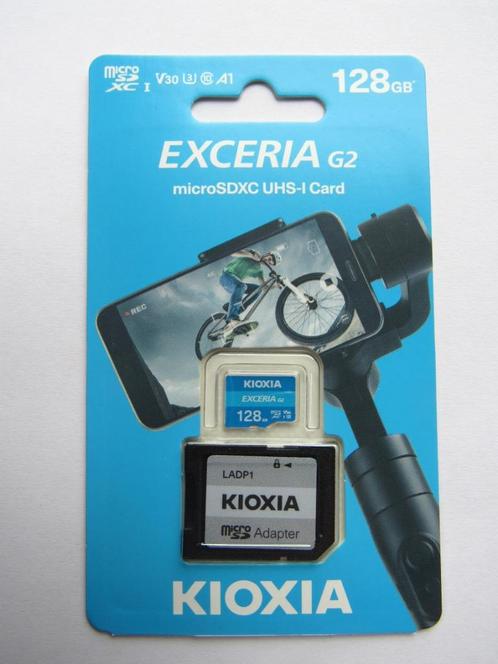 Kioxia (Toshiba) micro SD kaart 128GB nieuw, Audio, Tv en Foto, Fotografie | Geheugenkaarten, Nieuw, SD, 128 GB, Videocamera, Ophalen of Verzenden