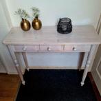 SIDETABLE WHITE WASH 3 LAATJES, Ophalen, Gebruikt, 25 tot 50 cm, Rechthoekig