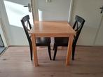 IKEA Eettafel met 2 stoelen - Perfect voor studenten!, Gebruikt, 50 tot 100 cm, Vierkant, Tot twee personen