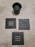 Gietijzeren en kunststoffen putdekseltjes (ca.19 cm) + emmer, Ophalen of Verzenden, Nieuw