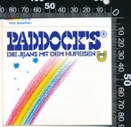 Sticker: Paddocks - Die jeans mit den hufeisen, Ophalen of Verzenden, Zo goed als nieuw, Bedrijf of Vereniging