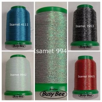 Metallic garen voor borduurmachine ISAMET 40, div. kleuren beschikbaar voor biedingen