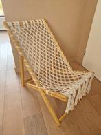 Bamboe ligstoel ibizastijl, Tuin en Terras, Hangmatten, Ophalen, Zo goed als nieuw, Eenpersoons, Inklapbaar