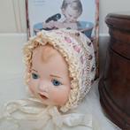 Brocante Hand gehaakt Katoen Poppen muts NIEUW, Antiek en Kunst, Ophalen of Verzenden