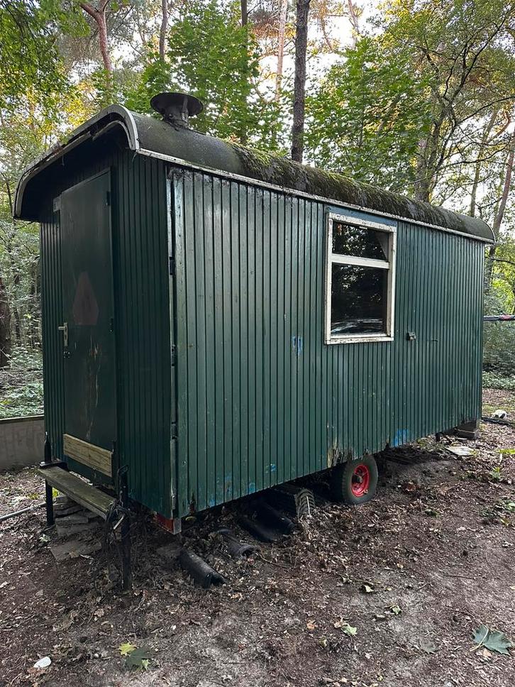 Pipowagen / Schaftkeet – Tiny House - hangkeet - opslag, Doe-het-zelf en Verbouw, Bouwketen en Schaftketen, Gebruikt, Ophalen