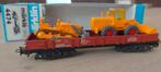 Märklin DB lageboordwagen+bulldozer+shovel artnr 4474 in ovp, Wisselstroom, Wagon, Ophalen of Verzenden, Zo goed als nieuw