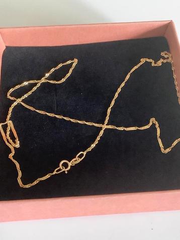 Prachtige nieuw gouden ketting singapure 14 k goud 585 Italy beschikbaar voor biedingen
