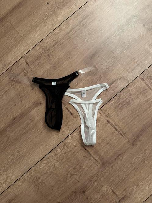 Heren string ondergoed thong lingerie doorzichtig, Kleding | Dames, Ondergoed en Lingerie, String, Wit, Ophalen of Verzenden