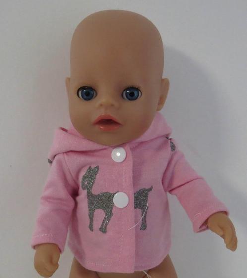 poppenkleertjes my  babypop born 30cm (jasje roze hertje ), Kinderen en Baby's, Speelgoed | Poppen, Nieuw, Babypop, Verzenden