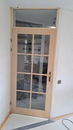 Opdekdeur met facet glas., Ophalen, Gebruikt, 80 tot 100 cm, Binnendeur