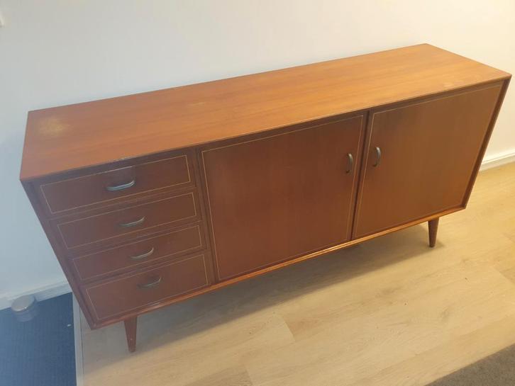 Retro Dressoir Kempkes jaren '60, Huis en Inrichting, Kasten | Dressoirs, Gebruikt, 150 tot 200 cm, 25 tot 50 cm, Met lade(s)