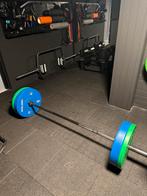 Capital Sports Bumper Plates + Barbell, Sport en Fitness, Fitnessmaterialen, Ophalen of Verzenden, Gebruikt, Benen, Halterset