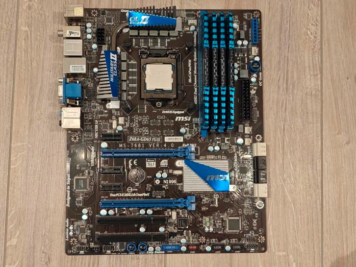 MSI Z68A-GD65 (G3) Moederbord + Intel Core i7 + 32GB DDR3, Computers en Software, Moederborden, Gebruikt, Intel, DDR3, Ophalen of Verzenden