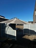 Grijze Zweefparasol - Gebruikt, Tuin en Terras, Parasols, Ophalen, Gebruikt, Zweefparasol