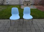 Leifarne Stoel (2x) - Moderne Stoel in licht blauw, Ophalen, Kunststof, Gebruikt, Twee