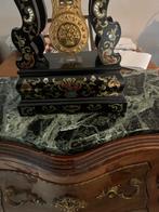 Mooie grote gebogen kollom pendule met inleg, Ophalen