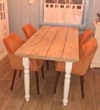 Houten Tafel met 4 stoelen, Huis en Inrichting, Stoelen, Ophalen of Verzenden, Gebruikt